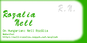 rozalia nell business card
